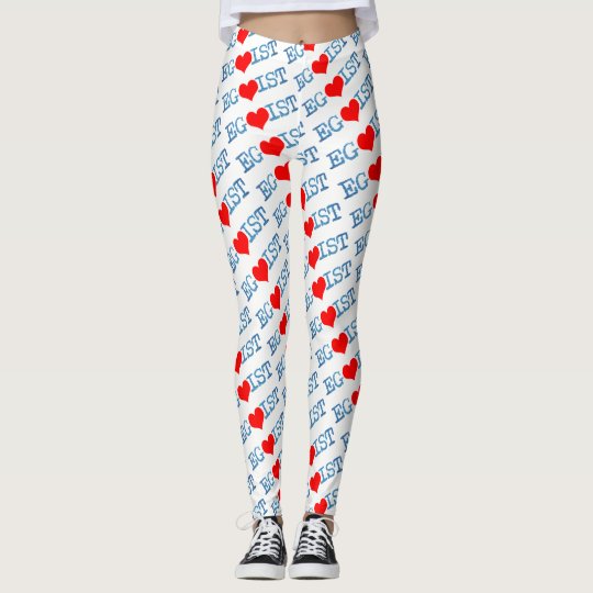 Egoist Red Heart Denim Leggings