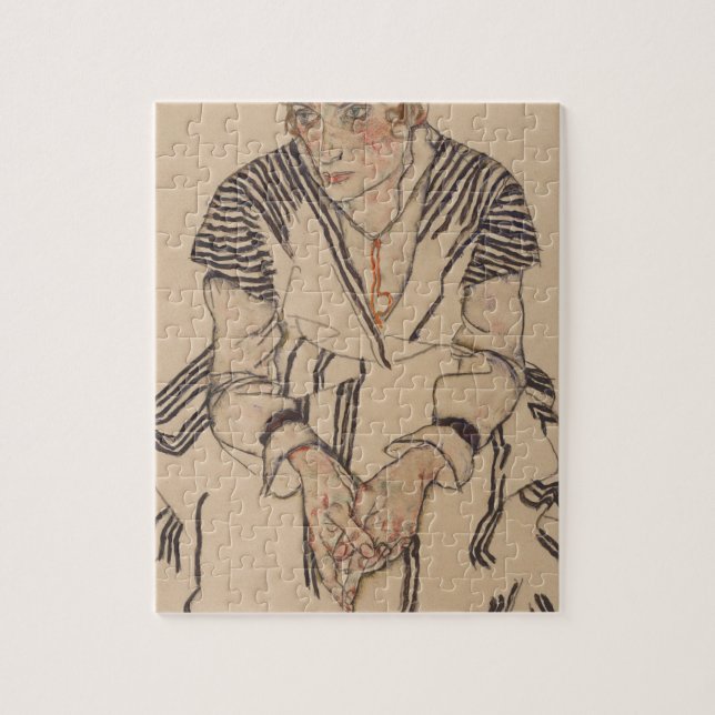 Egon Schiele- Artist's Sister in Law Jigsaw Puzzle (Vertical)