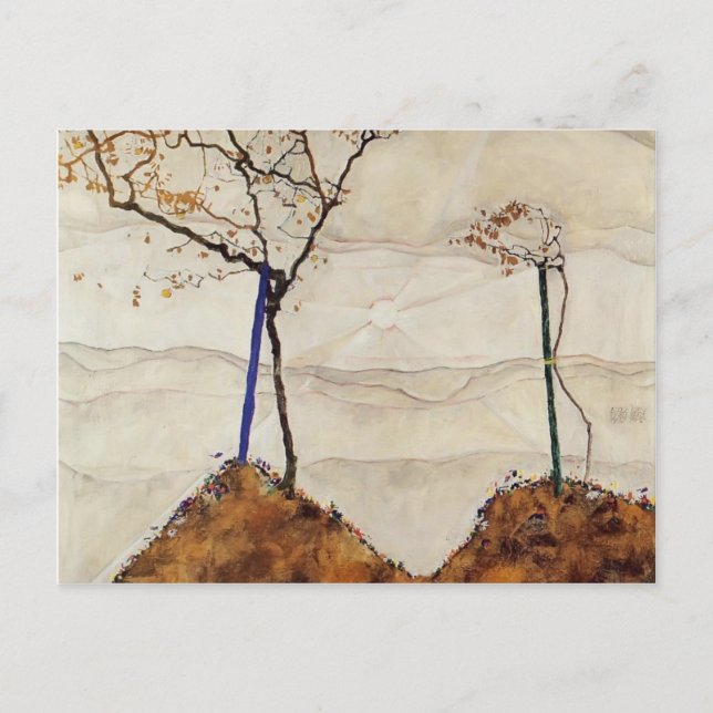 Egon Schiele- Autumn Sun Postcard (Front)