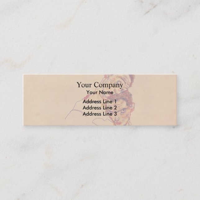 Egon Schiele- Double Self Portrait Mini Business Card (Front)