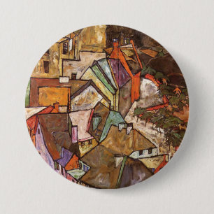 Egon Schiele - Edge Of Town 7.5 Cm Round Badge