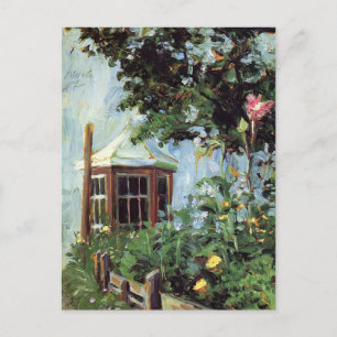 Egon Schiele-House with a Bay Window in the Garden Postcard