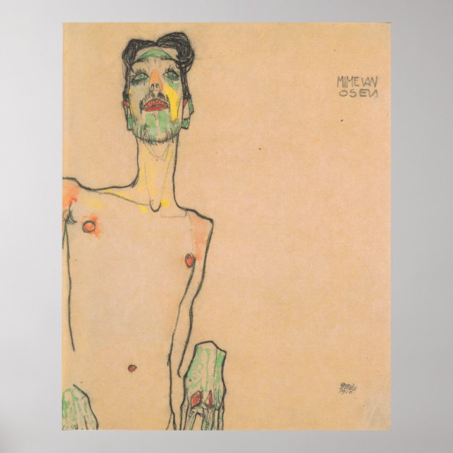 Egon Schiele mime van osen Poster (Front)