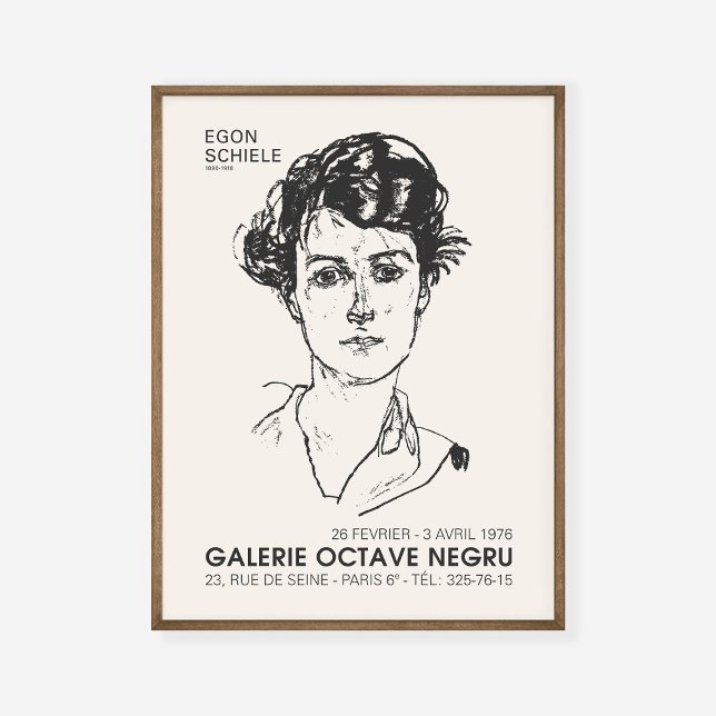 Egon Schiele Portrait of a Young Woman Art Exhibit Poster (Creator Uploaded)
