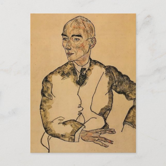 Egon Schiele- Portrait of Dr. Viktor Ritter Bauer Postcard (Front)
