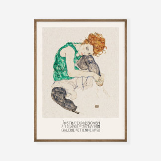 Egon Schiele Seated Woman with Bent Knees Fine Art Poster