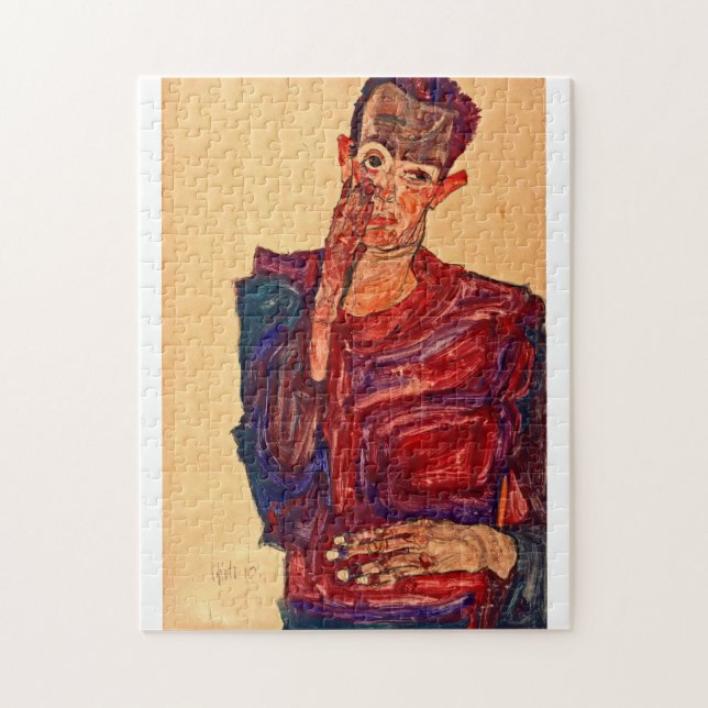 Egon Schiele - Self Portrait Jigsaw Puzzle (Vertical)