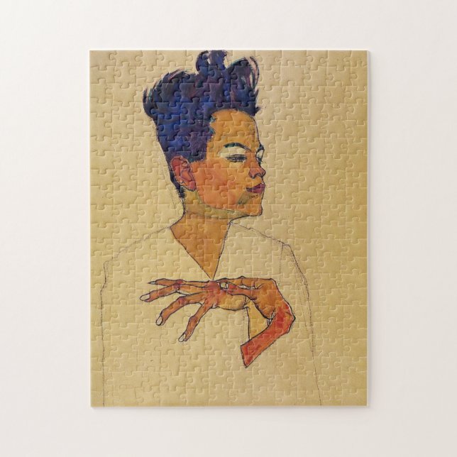 Egon Schiele Self Portrait Jigsaw Puzzle (Vertical)