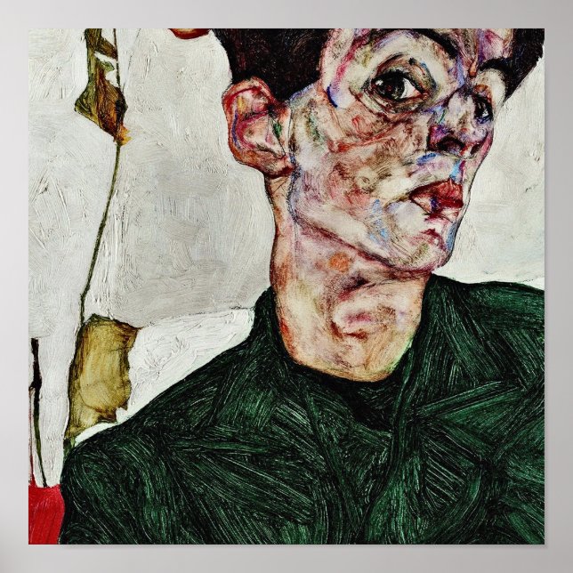 Egon Schiele - Self Portrait With Chinese Lantern Poster (Front)
