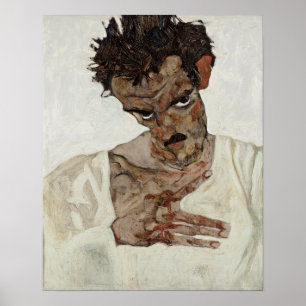 Egon Schiele Self Portrait with Lowered Head Poster