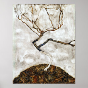 Egon Schiele Small Tree in Late Autumn Poster
