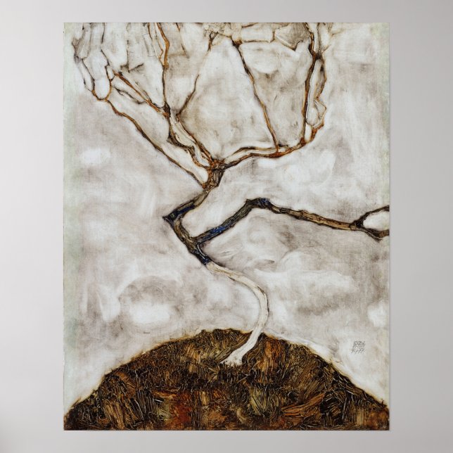 Egon Schiele Small Tree in Late Autumn Poster (Front)