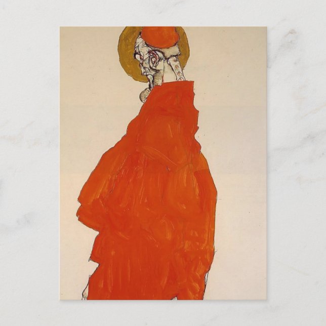 Egon Schiele- Standing Figure with Halo Postcard (Front)