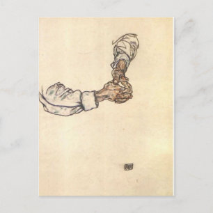 Egon Schiele- Study of hands Postcard