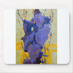 Egon Schiele Stylised Flowers Mouse Pad