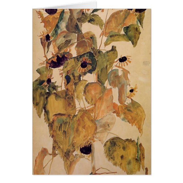 Egon Schiele- Sunflowers (Front)