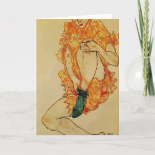 Egon Schiele- The Green Stocking Card