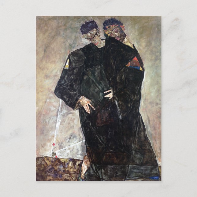 Egon Schiele The Hermits Postcard (Front)