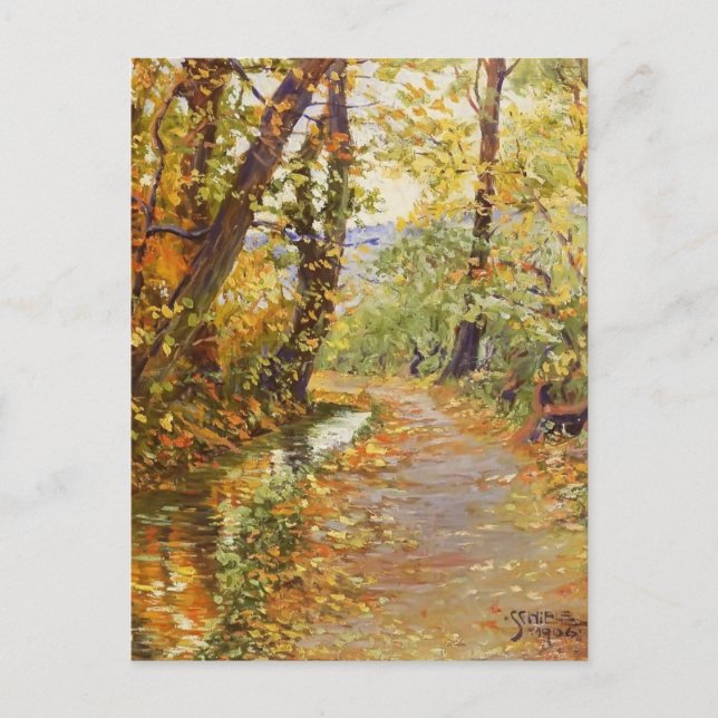 Egon Schiele- Winding Brook Postcard (Front)