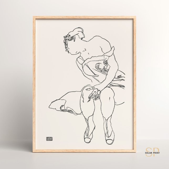 Egon Schiele Woman Seated Art Print Drawing (Creator Uploaded)