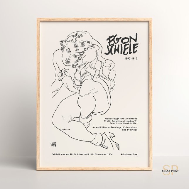Egon Schiele Woman Seated Art Print Exhibition (Creator Uploaded)
