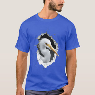 Egret Bird retro T-Shirt