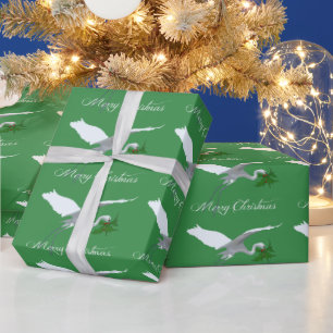 Egret - bird  wrapping paper