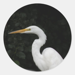 Egret classic round sticker