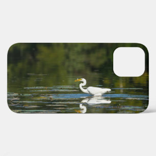 Egret Fish Feast iPhone Case