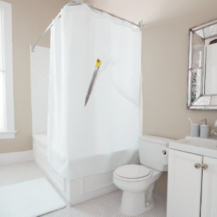 Egret headshot shower curtain