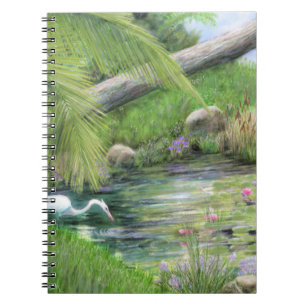 Egret on Pond  Notebook