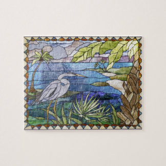 Egret Stained Glass Puzzle