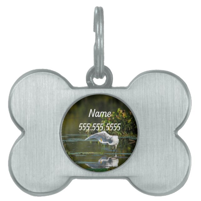Egret Wing Exam Pet ID Tag (Front)