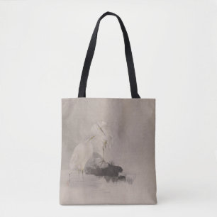 Egrets at the Water's Edge by Watanabe Seitei Tote Bag