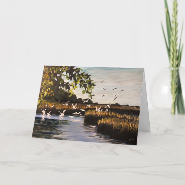 Egrets Holiday Card (Front)