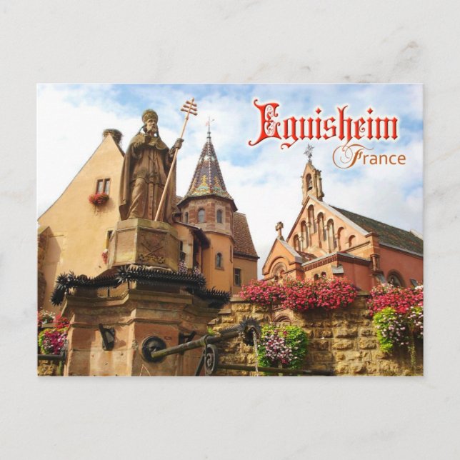 Eguisheim Castle and Pope St Leo IX chapel, France Postcard (Front)