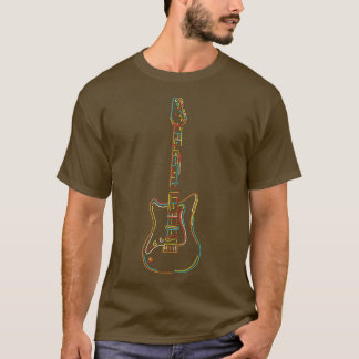EGuitar Rainbow Illustration for Guitarist & Teach T-Shirt