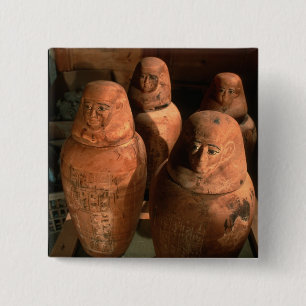 Egypt, 26th dynasty Canopic jars found in Abu 15 Cm Square Badge