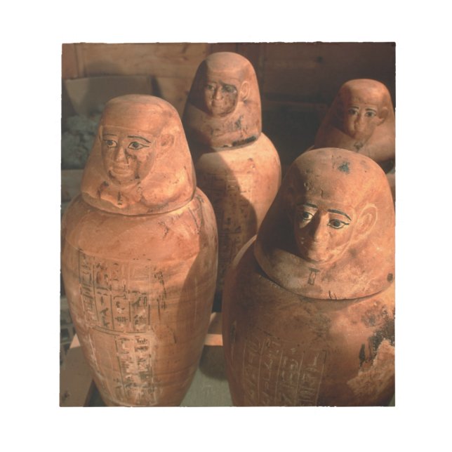 Egypt, 26th dynasty Canopic jars found in Abu Notepad (Front)