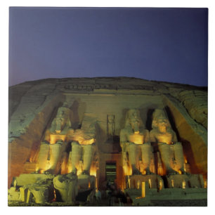 Egypt, Abu Simbel, Colossal figures of Ramesses Ceramic Tile