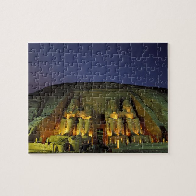 Egypt, Abu Simbel, Colossal figures of Ramesses Jigsaw Puzzle (Horizontal)