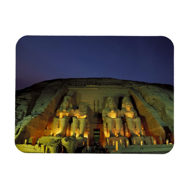 Egypt, Abu Simbel, Colossal figures of Ramesses Magnet (Horizontal)
