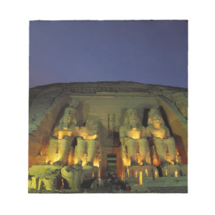 Egypt, Abu Simbel, Colossal figures of Ramesses Notepad