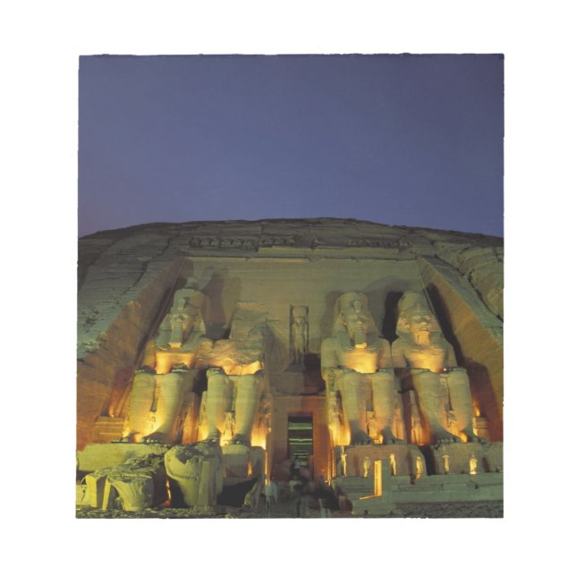 Egypt, Abu Simbel, Colossal figures of Ramesses Notepad (Front)