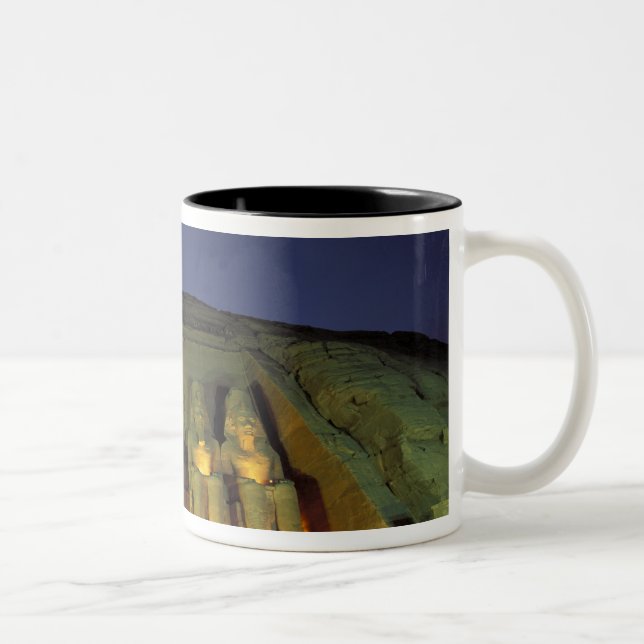 Egypt, Abu Simbel, Colossal figures of Ramesses Two-Tone Coffee Mug (Right)