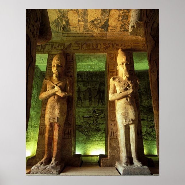 Egypt, Abu Simbel, Statue of Ramesses II, Poster (Front)