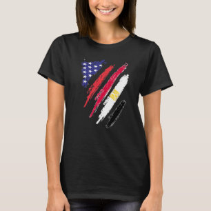 Egypt American Grown Flag USA Patriot Heritage Mon T-Shirt
