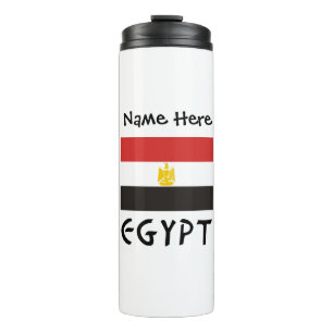 Egypt and Egyptian Dlag with Your Name Thermal Tumbler
