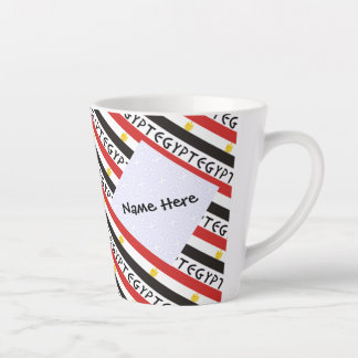 Egypt and Egyptian Flag Tiled Personalised  Latte Mug