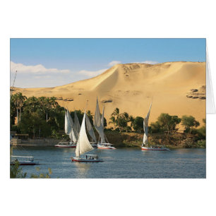 Egypt, Aswan, Nile River, Felucca sailboats, 2